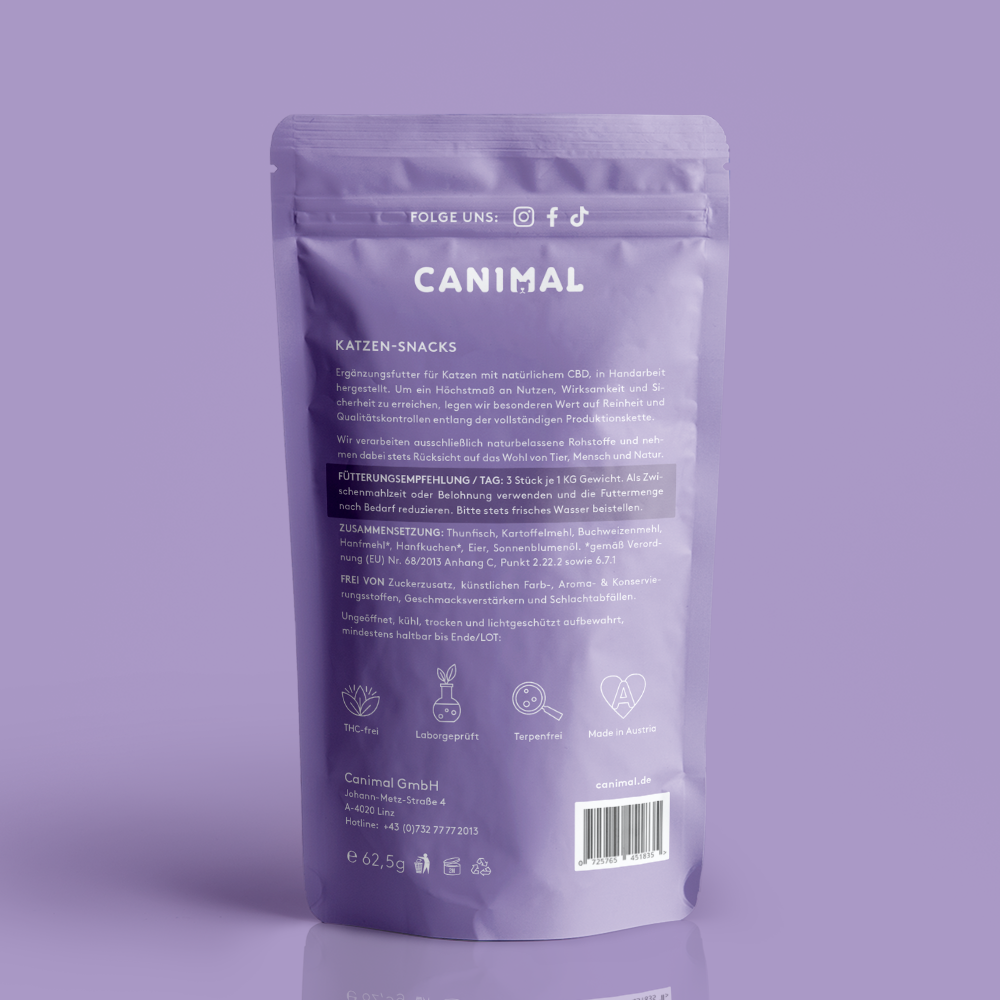 CBD Snack Katze Rückseite